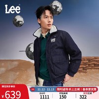 Lee XLINE舒适版仿羊羔绒领多色男款羽绒服潮LMT007063 清水洗 M