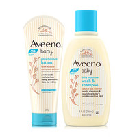 Aveeno 艾惟诺 婴儿每日倍护润肤乳227g/支*1+婴儿每日倍护洗发沐浴露 236ml*1