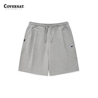 COVERNAT短裤女男同款休闲裤夏季无性别街头宽松直筒短裤 白灰色 L