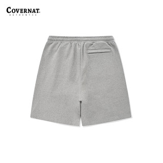 COVERNAT短裤女男同款休闲裤夏季无性别街头宽松直筒短裤 白灰色 L