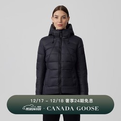 CANADA GOOSE 加拿大鹅 24期免息：加拿大鹅（Canada Goose）Abbott女士轻量羽绒服连帽衫外套大鹅羽绒服 2220L 61 黑色 S