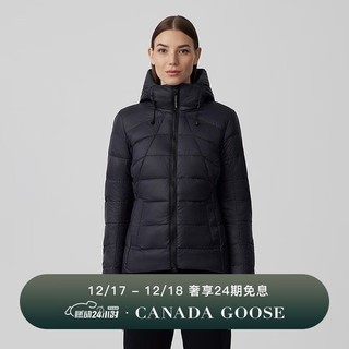 CANADA GOOSE 24期免息：加拿大鹅（Canada Goose）Abbott女士轻量羽绒服连帽衫外套大鹅羽绒服 2220L 61 黑色 S