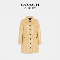 COACH 蔻驰 奥莱女士皮革风衣外套