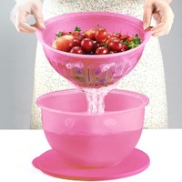 特百惠 奇妙果菜篮4.3L/个塑料过滤筛洗菜水果篮子家用