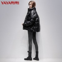 YAYA 鸭鸭羽绒服 女短款小个子休闲韩版宽松立领秋冬派克服外套反季清仓