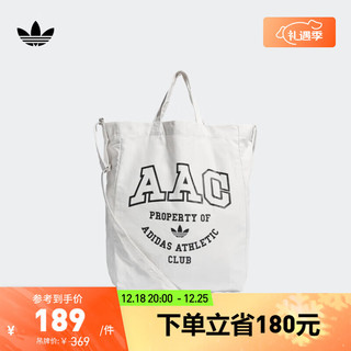 adidas 阿迪达斯 三叶草男女运动斜挎托特包IN4729 白色 NS