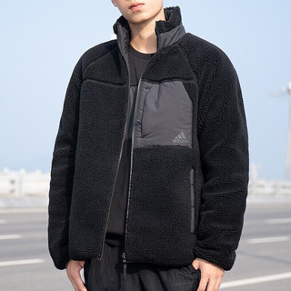 阿迪达斯（adidas）男装女装 23冬季户外防风保暖运动服时尚两面穿立领棉服外套 HN2077 XS