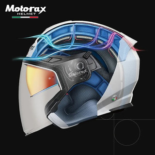 MOTORAX 摩雷士 摩托车机车3/4半盔 S30 GADA银