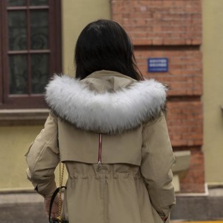 【冬季爆款】商场同款时尚防寒超大毛领风衣型派克羽绒服女