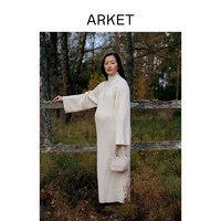 ARKET女装 羊毛混纺高领罗纹针织连衣裙1201817002 米白色 165/88A