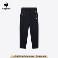 乐卡克（Le coq sportif）法国公鸡新年双旦款女款24三色系列修身舒适针织运动长裤 黑色/B01 S