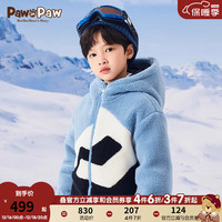 PawinPaw卡通小熊童装20男童连帽羽绒服儿童仿羊羔毛 Blue蓝色/50 120