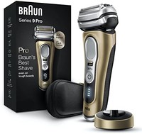 BRAUN 博朗 男士电动剃须刀，Series 9 Pro 9419s 干湿两用剃须刀，带 ProLift 胡须修剪器，金色