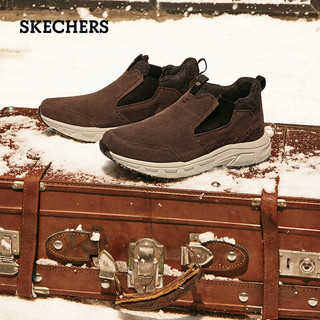 SKECHERS 斯凯奇 秋冬机能高帮皮靴轻质户外男鞋237283C CHBK巧克力色/黑色 41