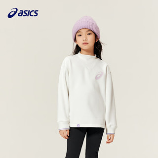 ASICS 亚瑟士 童装20男女儿童宽松保暖设计感针织卫衣 0500奶白色 140cm