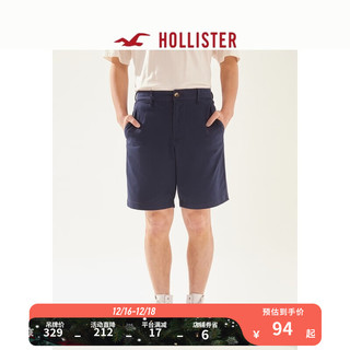 HOLLISTER季美式裤子前身无褶斜纹短裤 男 326772-1 海军蓝 32