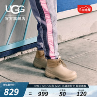 UGG 秋季女士休闲舒适纯色系带圆头低跟时尚雨鞋 1146310 MDSD | 芥菜籽色 38