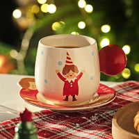 摩登主妇原创圣诞咖啡杯碟套装马克杯女陶瓷杯子家用可爱水杯 系列咖啡杯碟
