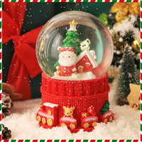 圣诞玻璃水晶球音乐盒八音盒女孩创意桌面装饰品摆件