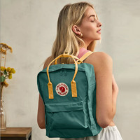 FJALLRAVEN北极狐双肩包大容量背包男女书包23510-667/206北极绿/热辣橙16L 