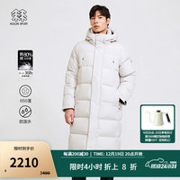 /可隆 KOLON SPORT羽绒服 男子冬季户外防泼水保暖防风高蓬松重量长款鹅绒服 LHDJ2WTT53-GY 灰 175/L