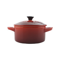 LE CREUSET 酷彩 炻瓷烤罐蒸蛋用炖盅蛋挞用烤碗埃菲尔铁塔系列 樱桃红 限量款 10cm/0.25L