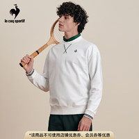 乐卡克 法国公鸡男款24网球系列舒适学院风圆领卫衣L241MCNA2016 象牙白色/A02 S