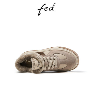 fed商城同款加绒厚底休闲鞋冬季女鞋运动板鞋女款R1014-YA811