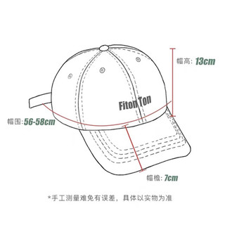 FitonTon棒球帽男女同款韩版鸭舌帽大头围百搭男帽刺绣出游休闲帽FT0107