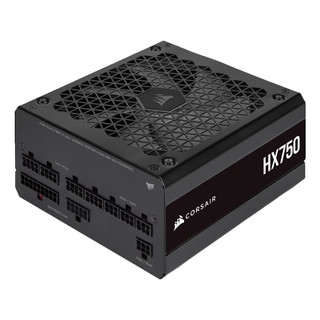 美商海盗船 HX750/HX850 台式机电源 支持ATX3.0/80PLUS白金认证/全模组 HX750 额定750W