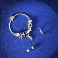 Pandora潘多拉摘星旅途手链套装925银故事链蓝色