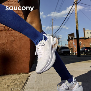 索康尼（SAUCONY）女鞋 2023冬啡迅3碳板跑鞋训练缓震耐磨轻量透气跑步鞋 S10813-13/啡迅3/白色 39码