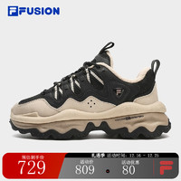 FILA FUSION斐乐潮牌女鞋未来潮鞋2023冬熔岩鞋加绒休闲鞋老爹鞋 贝鲁加灰/玛丽娜-BM 37.5