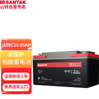 SANTAK 山特 UPS不间断电源城堡铅酸蓄电池C12-65AH 12V65AH阀控密封免维护