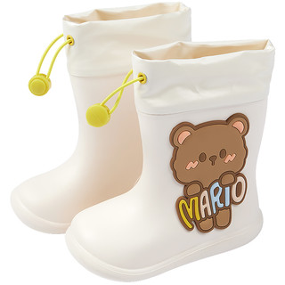 小熊儿童雨鞋3-5岁男童女童防水防滑可爱小宝宝卡通软底收口雨靴