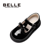 88VIP：BeLLE 百丽 童鞋儿童宝宝黑皮鞋春季时尚单鞋女童英伦风演出鞋