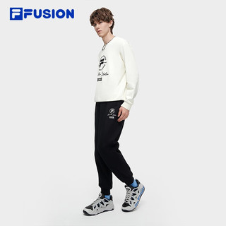 FILA FUSION斐乐潮牌针织长裤男时尚休闲收口运动裤 正黑色-BK 170/80A/M