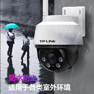 TP-LINK 室外防水监控摄像头 360度全景全彩夜视旋转球机 家用高清网络手机远程监控器智能跟踪 TL-IPC632-A【WiFi/有线联网】 64G