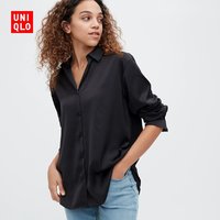 UNIQLO 优衣库 女装 缎纹衬衫 458834 165/92A