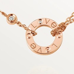 Cartier 卡地亚 love系列 B7224509 字母18K玫瑰金钻石项链 0.03克拉 41cm