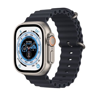 Apple 苹果 Watch Ultra 智能手表 49mm GPS+蜂窝网络款 钛金属原色表壳 午夜色海洋表带（GPS、血氧、ECG）