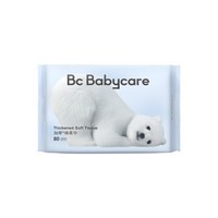 88VIP：babycare 婴儿干湿两用小熊洗脸巾80抽*4包新生儿柔巾棉柔