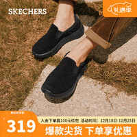 斯凯奇（SKECHERS）男士一脚蹬休闲缓震健步鞋216621 全黑色/BBK 41