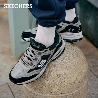 斯凯奇（Skechers）男鞋休闲鞋复古老爹鞋户外运动鞋厚底增高熊猫鞋237067 木炭色/黑色/CCBK 40