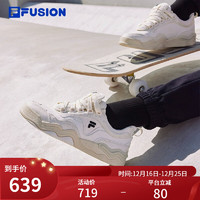 斐乐（FILA）FUSION斐乐潮牌女鞋KICK专业滑板鞋波浪底板鞋 奶白-GD 37.5