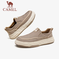 CAMEL2024年春季轻便舒适休闲鞋厚底软弹简约帆布鞋男 G14S070102 黑色 42