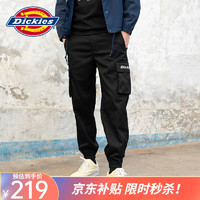 dickies工装裤 LOGO印花多袋休闲束脚长裤 工装裤男DK008938 黑色 034