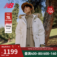 NEW BALANCE 23年男女同款经典款鸭绒户外连帽羽绒服AWJ33325 CIC L