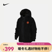 耐克（NIKE）大童（男孩）全长拉链开襟连帽衫 SPORTSWEAR FV3979-010 L