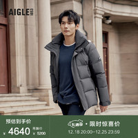 AIGLE艾高GTX WS防风透汽户外加厚保暖羽绒服男士外套 碳纤灰 AQ672 XL(185/100A)